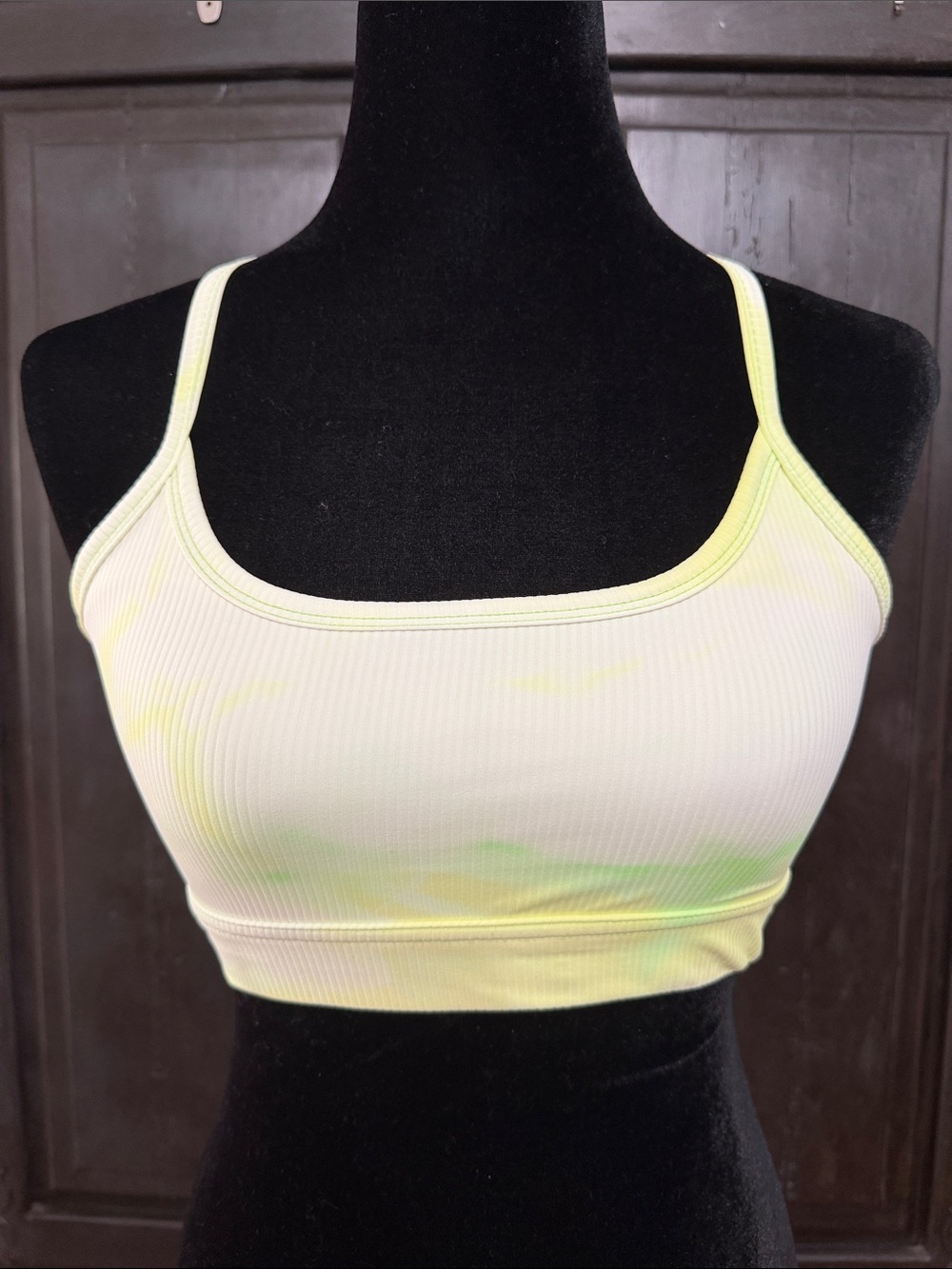 Green & Yellow Tie Dye Sports Bra- Size Medium